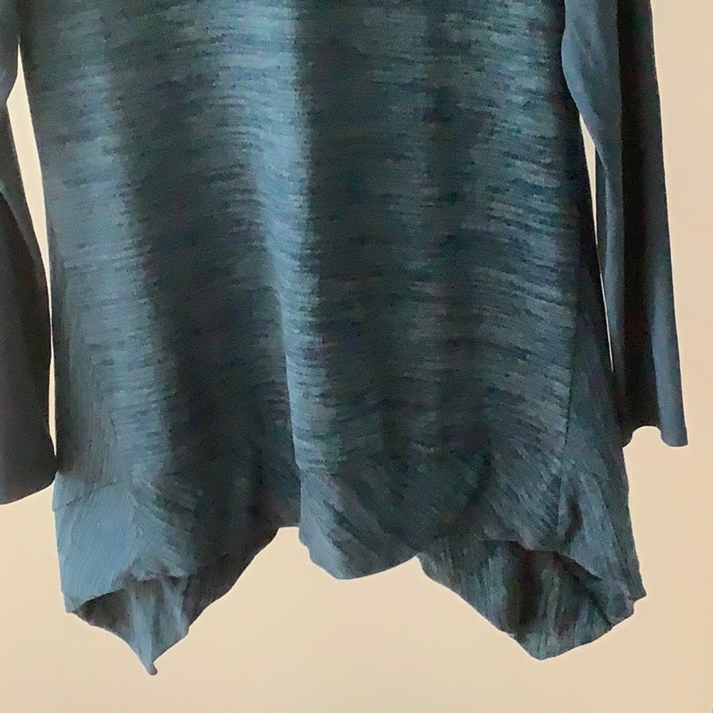 LOGO by Lori Goldstein Knit Cardigan with Faux Suede Details - Picture 11 of 15